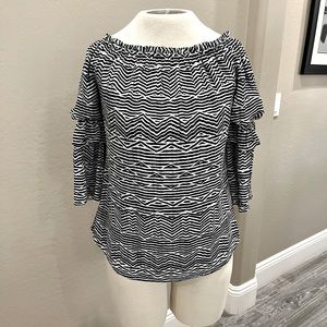 White House Black Market Zebra Print Blouse